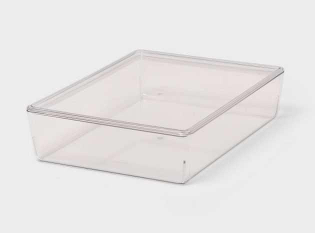 6L Stacking Clear Bin with Lid